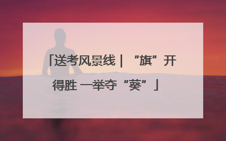 送考风景线｜“旗”开得胜 一举夺“葵”