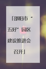 邵阳市“五好”园区建设推进会召开