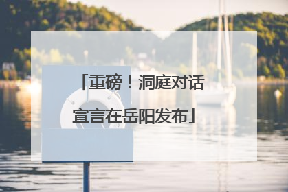 重磅！洞庭对话宣言在岳阳发布