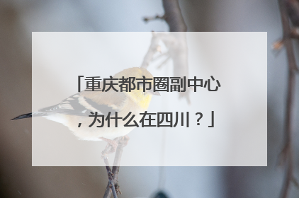 重庆都市圈副中心，为什么在四川？