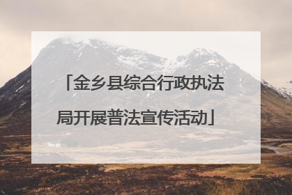 金乡县综合行政执法局开展普法宣传活动