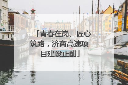 青春在岗、匠心筑路，济商高速项目建设正酣