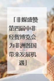非媒盛赞第四届中非经贸博览会为非洲各国带来发展机遇
