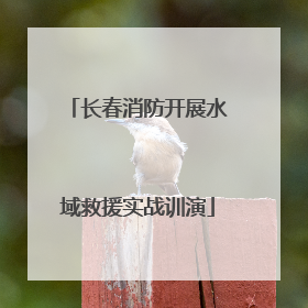 长春消防开展水域救援实战训演