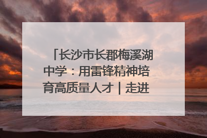 长沙市长郡梅溪湖中学：用雷锋精神培育高质量人才｜走进新时代“雷锋传人 长沙榜样”