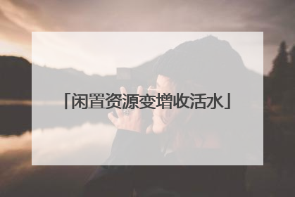 闲置资源变增收活水