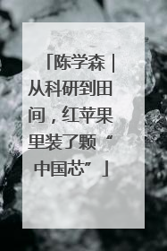 陈学森｜从科研到田间，红苹果里装了颗“中国芯”