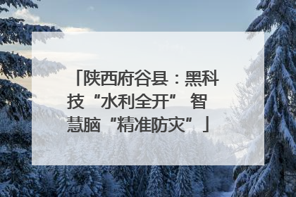 陕西府谷县：黑科技“水利全开” 智慧脑“精准防灾”