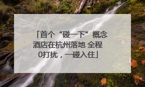 首个“碰一下”概念酒店在杭州落地 全程0打扰，一碰入住