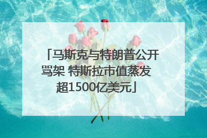 马斯克与特朗普公开骂架 特斯拉市值蒸发超1500亿美元
