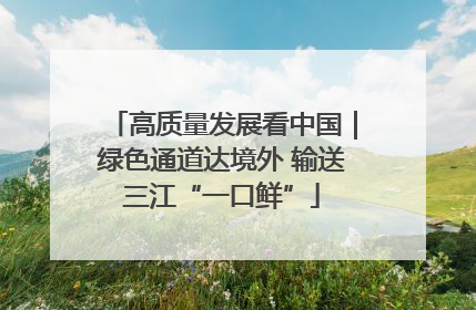 高质量发展看中国｜绿色通道达境外 输送三江“一口鲜”