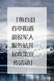鱼台县谷亭街道退役军人服务站开展政策宣传活动