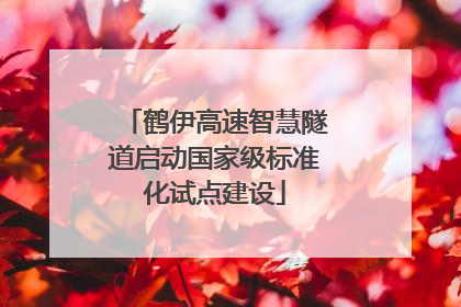 鹤伊高速智慧隧道启动国家级标准化试点建设