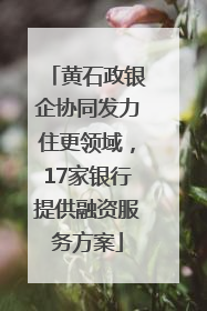 黄石政银企协同发力住更领域，17家银行提供融资服务方案