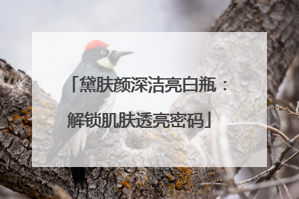 黛肤颜深洁亮白瓶：解锁肌肤透亮密码