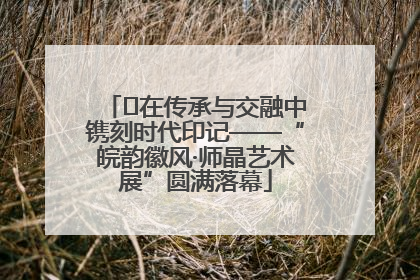 ﻿在传承与交融中镌刻时代印记——“皖韵徽风·师晶艺术展”圆满落幕