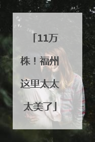 11万株！福州这里太太太美了