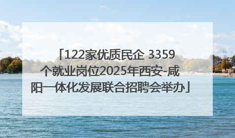 122家优质民企 3359个就业岗位2025年西安-咸阳一体化发展联合招聘会举办