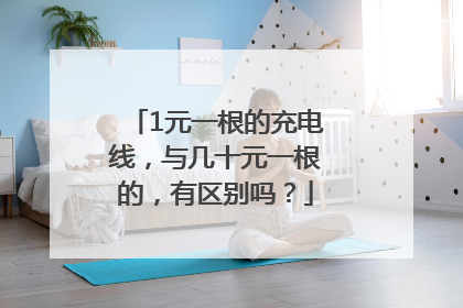 1元一根的充电线，与几十元一根的，有区别吗？