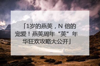 1岁的燕荚，N 倍的宠爱！燕荚周年“荚”年华狂欢攻略大公开