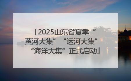2025山东省夏季“黄河大集”“运河大集”“海洋大集”正式启动