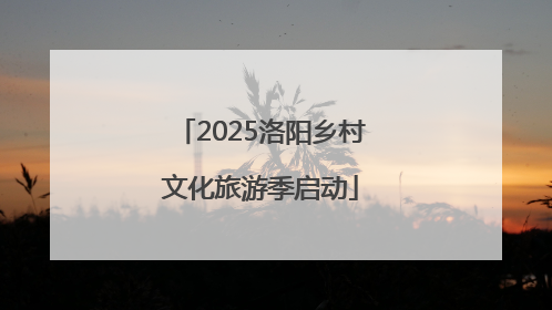 2025洛阳乡村文化旅游季启动