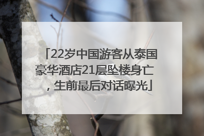 22岁中国游客从泰国豪华酒店21层坠楼身亡，生前最后对话曝光