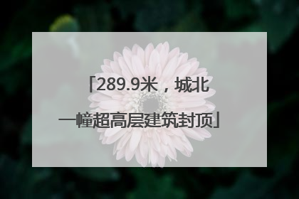 289.9米，城北一幢超高层建筑封顶