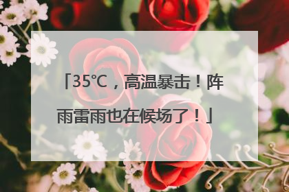 35℃，高温暴击！阵雨雷雨也在候场了！