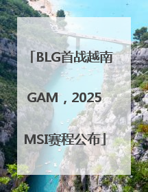 BLG首战越南GAM，2025MSI赛程公布